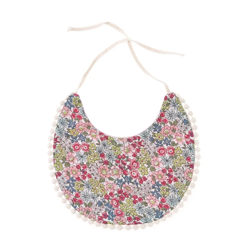 

Baby Bib Anti-Oil Anti-Spill Soup Water Bib Mealtime Cloth Protector Meal Aid Apron Cotton Towel Flower Printed 1 PC