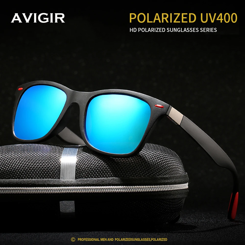 

AVIGIR Polarized Sunglasses For Men 2021 Square Fishing Driving Shades Male Sunglasses Vintage Eyewear Man Oculos De Sol 2022