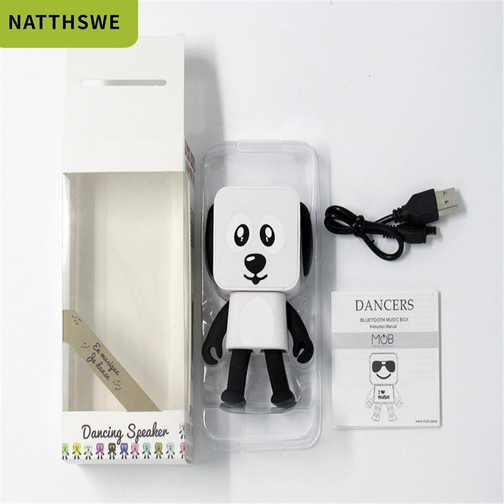 NATTHSWE робот танцующий динамик беспроводной Bluetooth игрушка в форме собаки 4 1 Динамик