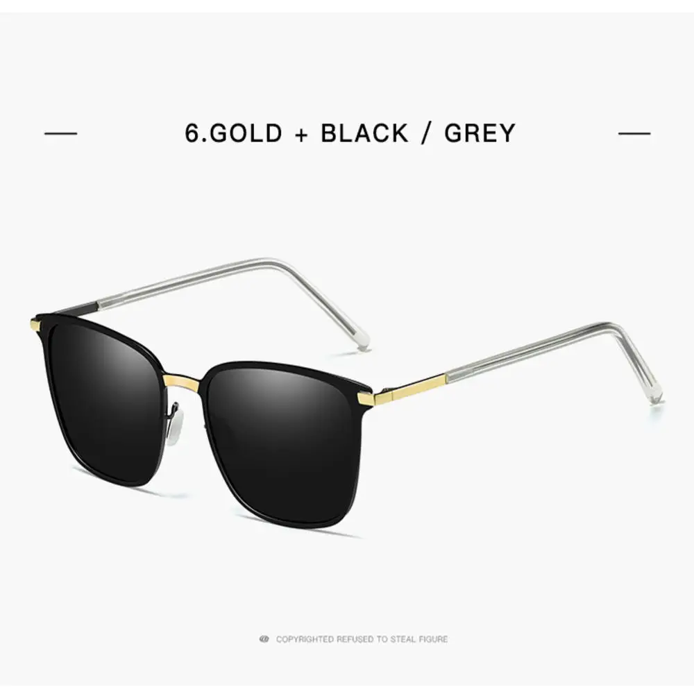 

Retro Metal Frame Classic Polarized Sunglasses Men Women Brand Design Driving Square Frame Sun Glasses Male Goggle UV400