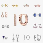 Женские серьги из серебра 100% пробы, дизайнерские серьги сделай сам из стерлингового серебра 925 пробы, Подходит для Pandora