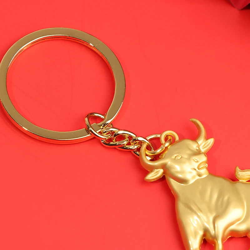 1 шт. Lucky брелок аксессуары Ox год кольцо для ключей кулон сувенира с брелоком