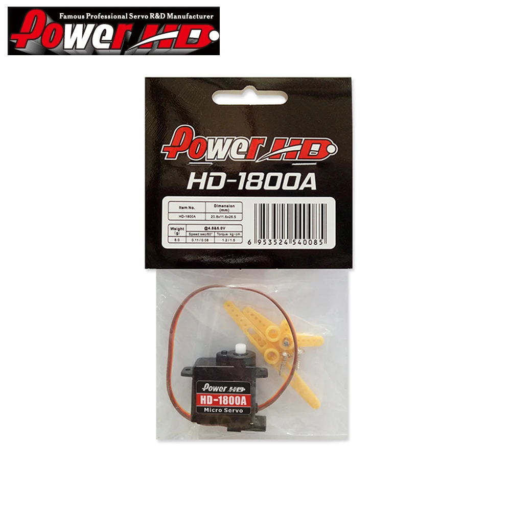 Мощность HD-1800A 4 8-6 0 V 8g Высокое Скорость Sub-сердечником совместим с FUTABA JR для RC