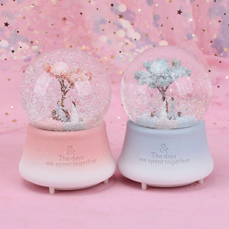 Романтическая любовь пары хрустальный шар для украшения дома фигурки светильник