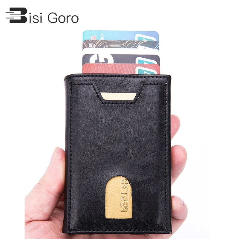 

BISI GORO/2021 Защитная крышка из искусственной кожи чехол-бумажник многофункциональный Для мужчин клатч из углеродного волокна держатель для ка...