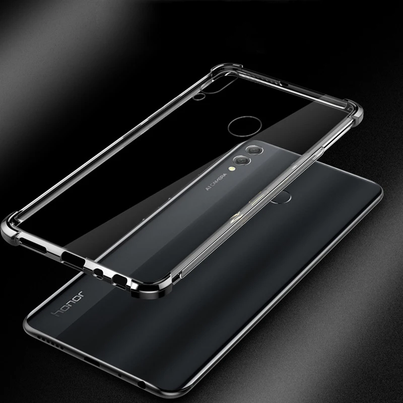 3D Laser Elecplating Airbag Case for Huawei Honor 9X Pro 8X Max Nova 4 V20 View 20 Y9S Anti-shock Transparent Cover Funda |