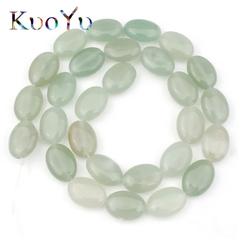 10x14 мм бусины из натурального камня зеленый авантюрин нефриты овальные свободные