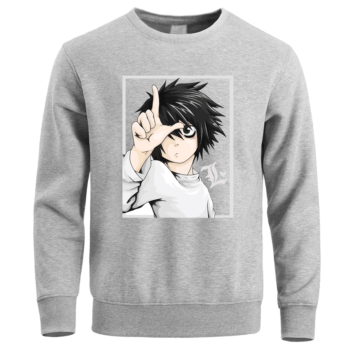 Японское аниме Death Note мужские толстовки Толстовка с круглым вырезом Пуловер