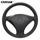 Сшитая вручную черная искусственная кожа CARDAK чехол рулевого колеса автомобиля для BMW E60 523 523li 525 520li 530 535 545i