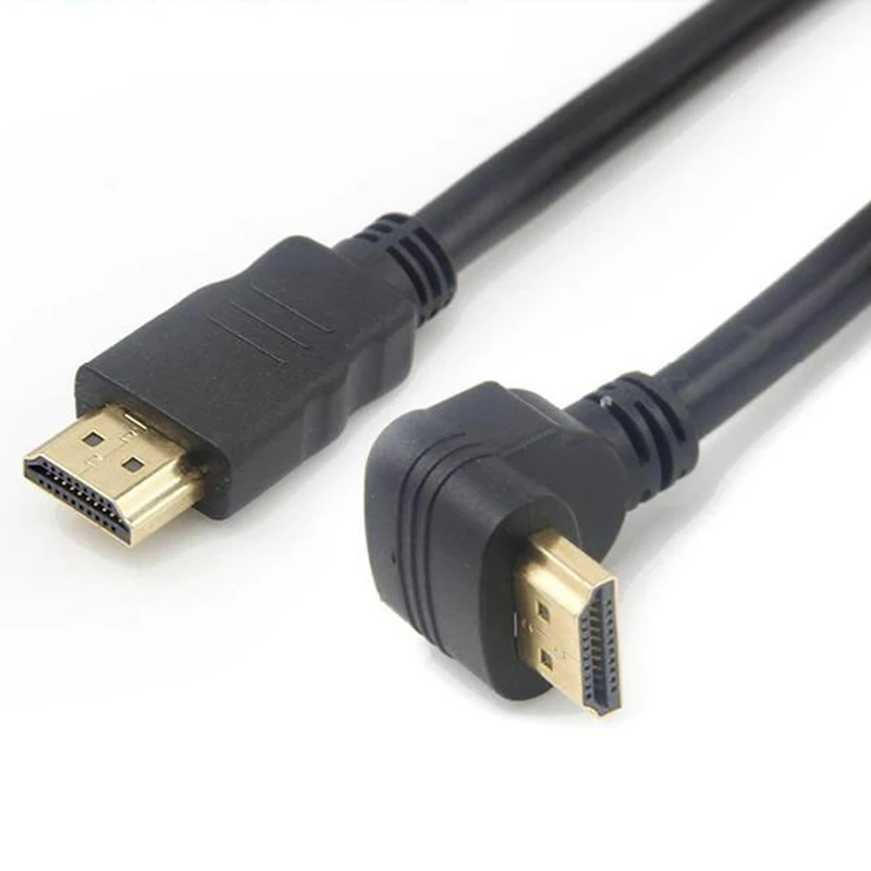 Высокоплотный скоростной 90 градусов позолоченный кабель питания hdmi 1 5 м футов HD