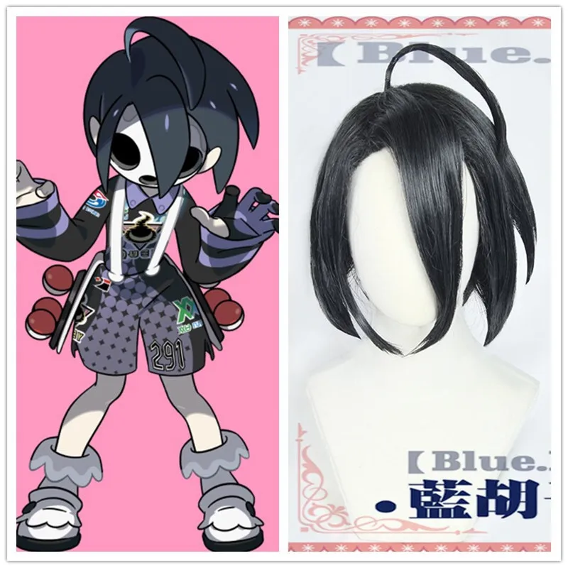 

Anime Game Sword/Shield Cosplay Leader Allister Wig High-temperature Fiber Black Grey Hair+free hair cap
