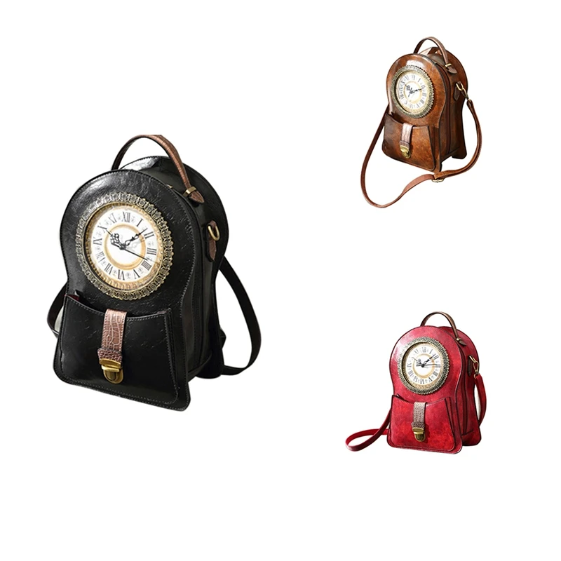 

Дамы личности сигнализации Сумка-часы ремесло сумка Уличная мода диагонали через одно плечо Сумки из натуральной кожи