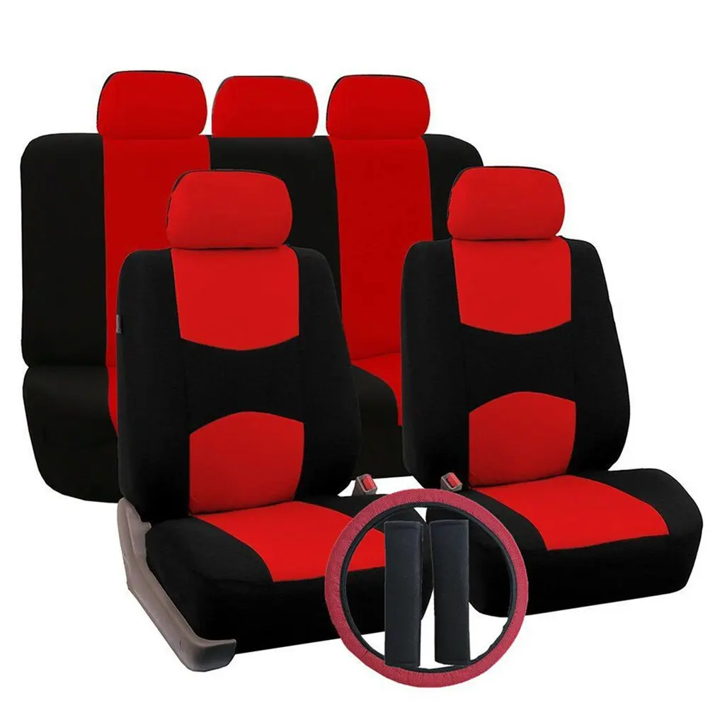 

Fashion Waterproof Steering Wheel Cover Car Universal Seat Cover With Steering Wheel Cover Shoulder Cover Fabric