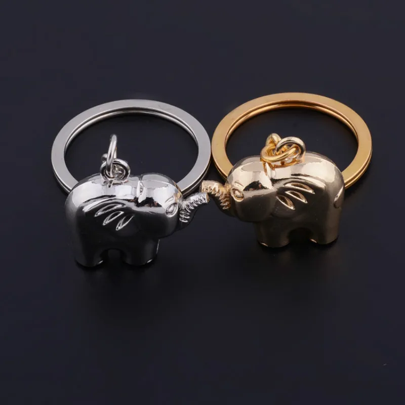 

Elephant Keychain Gold 2021 Cute Animal Metal Key Chain Pendant Keyring Cover Holder Men Women Car Llaveros Hombre Bag Charms