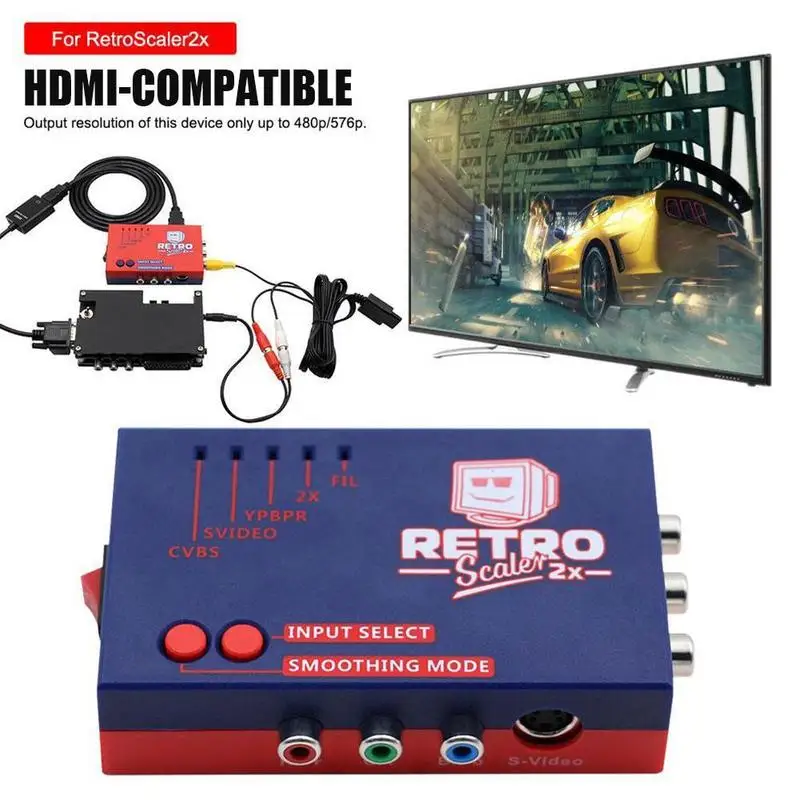 Устройство для подключения ретро-консолей AV/HDMI Bitfunx RetroScaler2x с алгоритмом