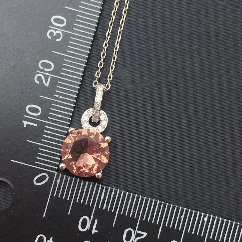 CSJ классический дизайн круглый кулон с зултанитом Стерлинговое Серебро 925 пробы