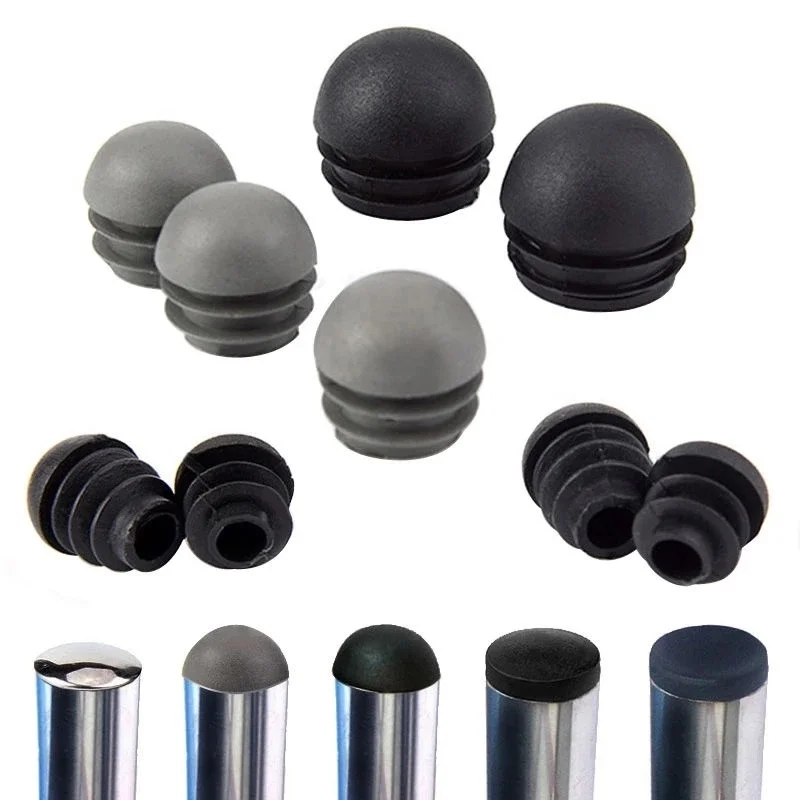 12Pcs Plastic Round pipe plug 16-50mm tube End Caps non slip Chair Leg Foot dust cover Floor Protector pad Furniture Accessories images - 6