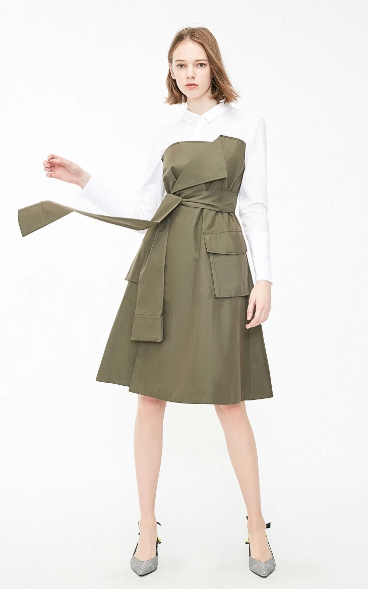 Vero Moda женское платье-трапеция из двух частей на шнуровке | 3191SZ505