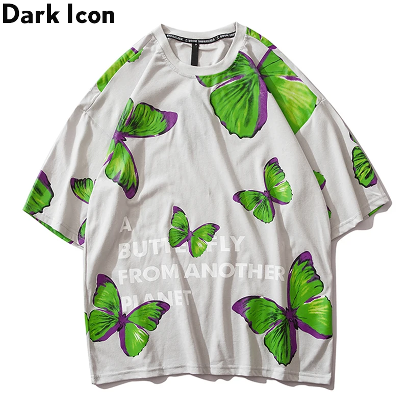 Мужская футболка с круглым вырезом Dark Icon уличная одежда в стиле хип хоп принтом