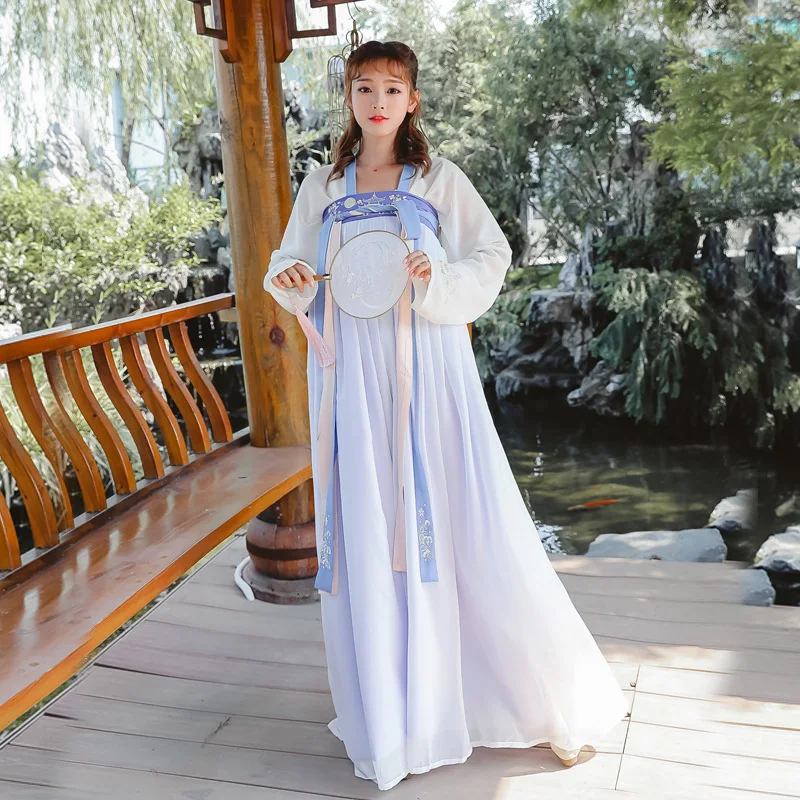 

new dress traditional hanfu tang dynasty chiffon chest Ru fairy full-skirted dress skirt costume female han elements