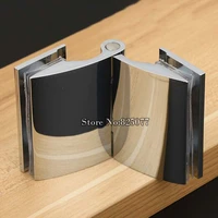 2pcs brass polished shower door hinge glass to glass open outside inelastic glass clamp for 8 12mm 38 12 glass dh07
