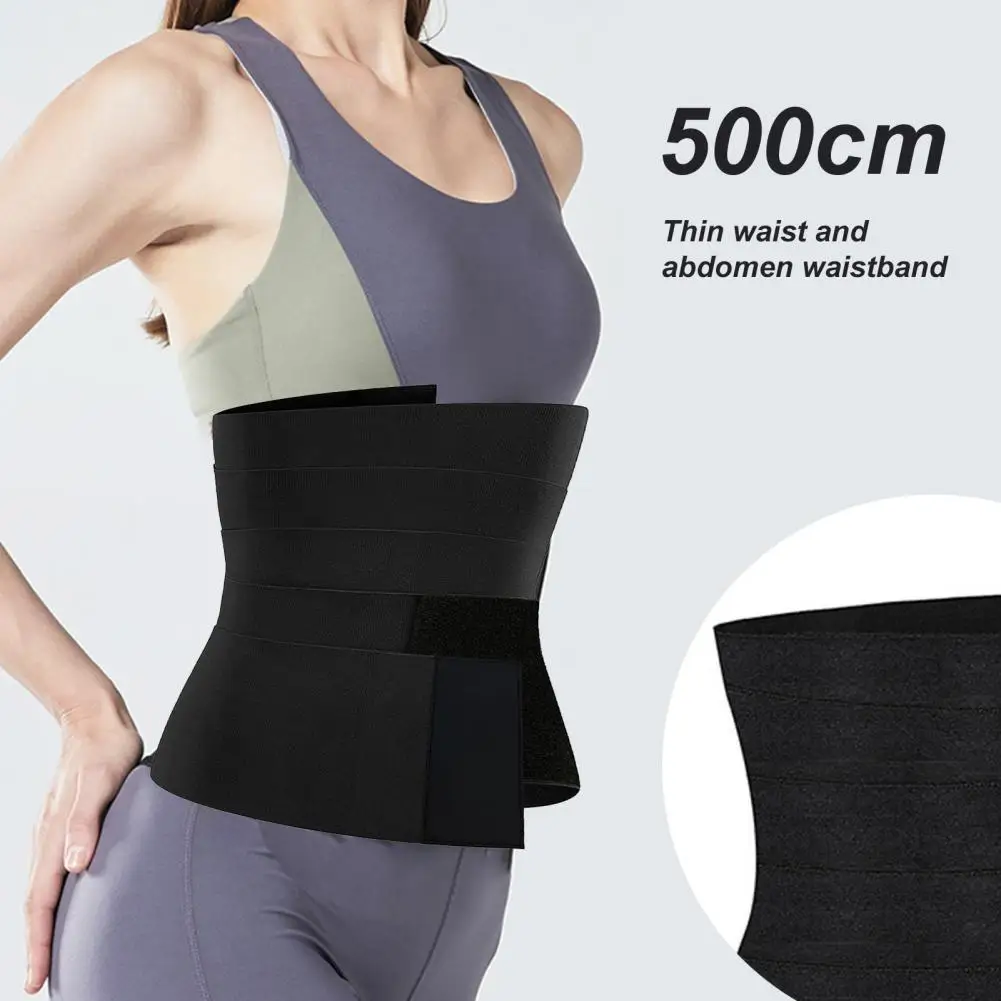 

Waist Wrap Soft Breathable Black Bandage Wrap Support Adjustable Comfortable Belt for Women