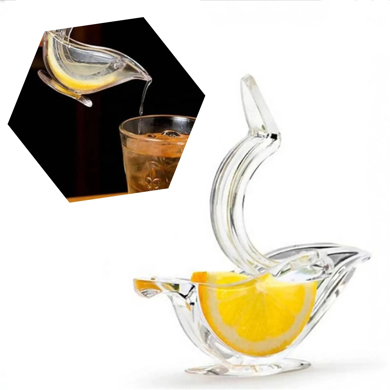 

Acrylic Lemon Clip Manual Transparent Fruit Juicer Home Kitchen Bar Gadget Manual Citrus Juicer Hand Orange Squeezer Machine