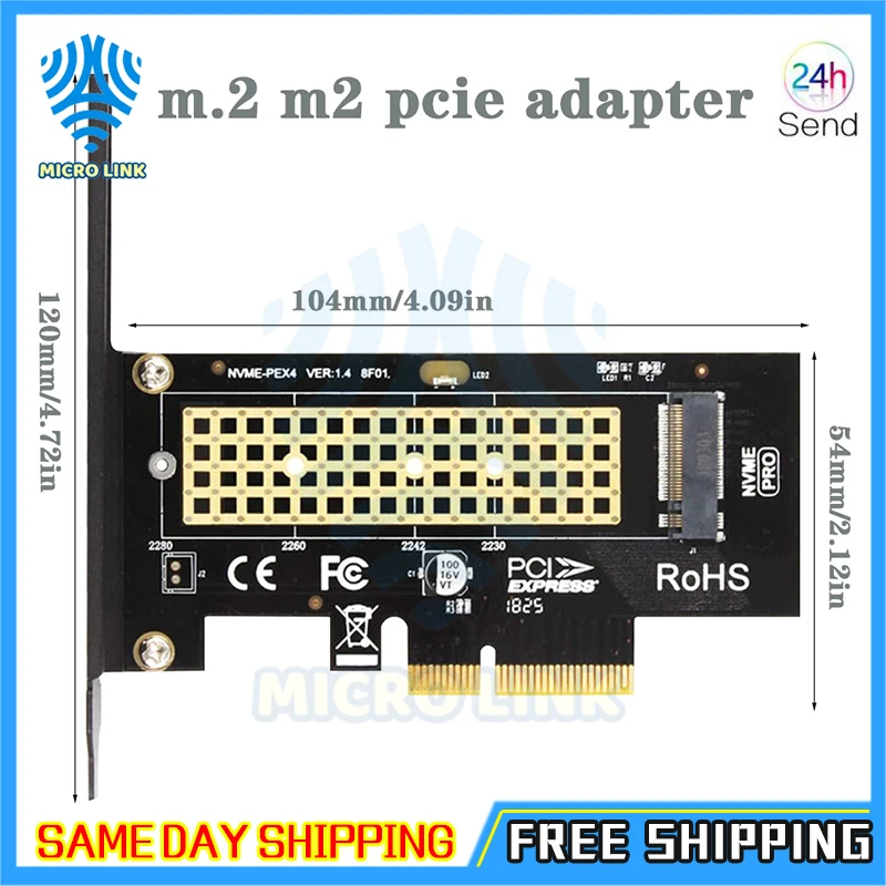 Mlc M.2 NVMe SSD Экспресс-карта M ключ к PCIE 3 0 X4 адаптер Внешний Поддержка 230-2280 Размер