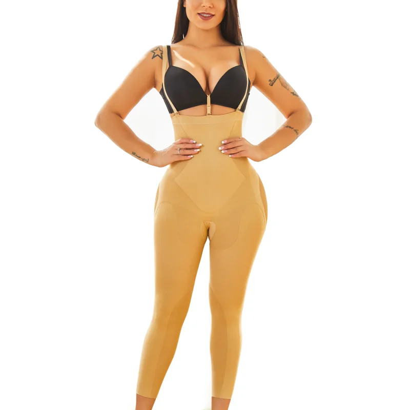 

Женские Корректирующие леггинсы Fajas, пикантные Бесшовные Леггинсы для йоги с регулируемыми ремешками, высококомпрессионная одежда для под...