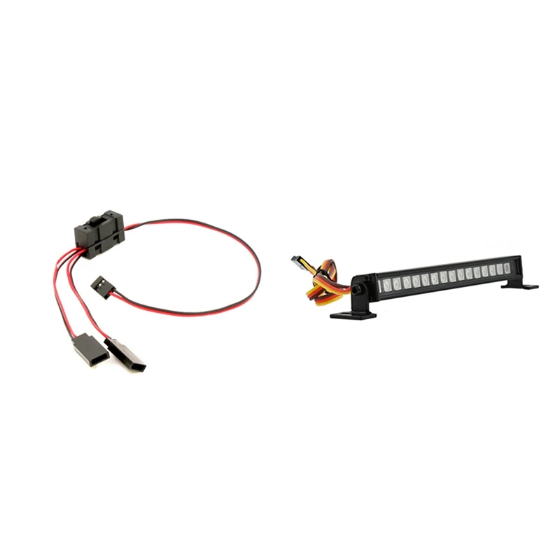 

RC Servo Extension 1 To 2 Y Wire Cable With On Off Connectors RC Switch With Roof Lamp Color LED Light Bar Upgrade Parts