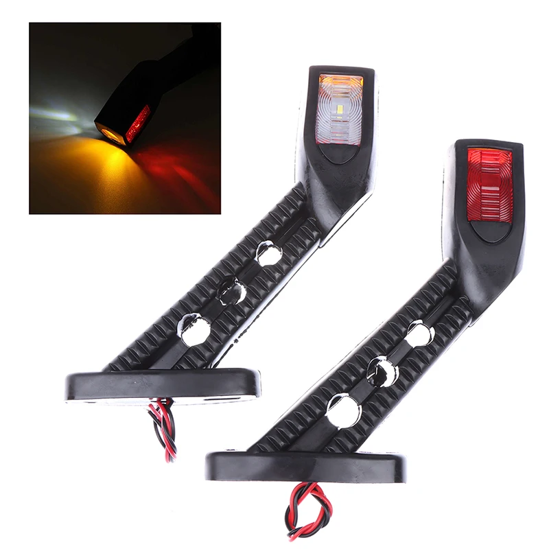 

2xLED Side Outline Stalk Marker Lights Lamp For Trailer Truck Carvan Lamp 12-24V side maker lights