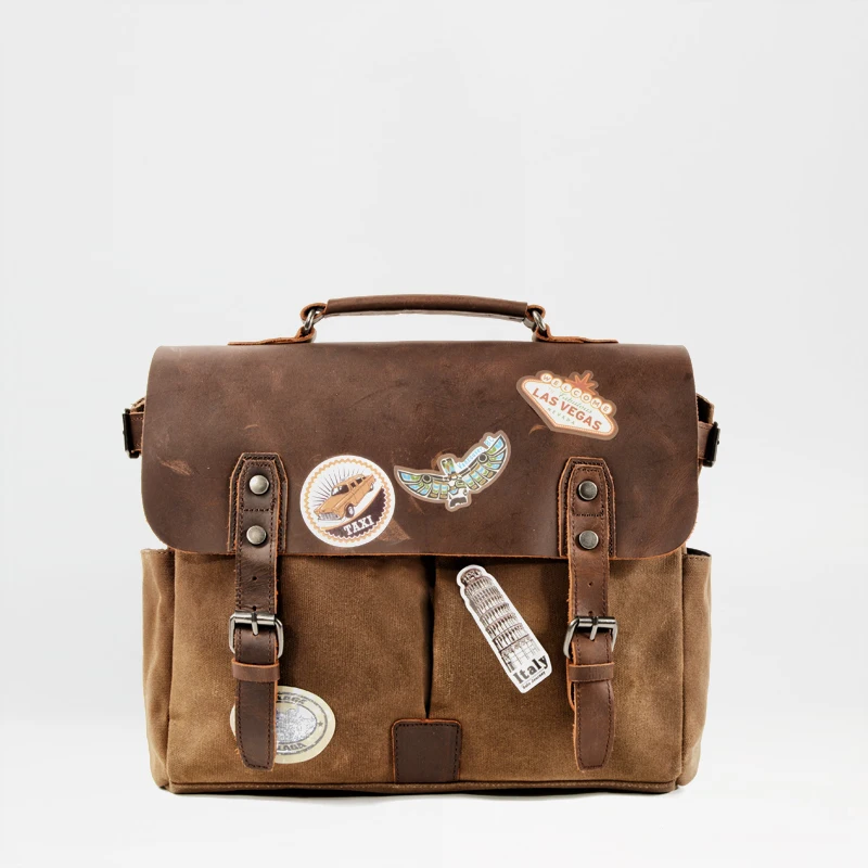 Сумка-ветровка в американском стиле ретро для мужчин и женщин парусиновая