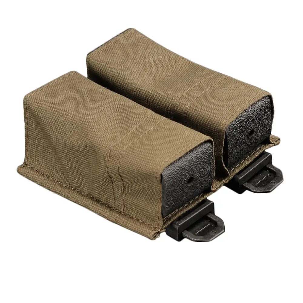 

RELOADED AMMO/RA ESSTAC KYWI Type Tactical Quick Release 9mm Double Magazine Pouch Bag - Camouflage /Black/Brown