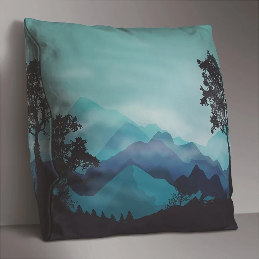 Двусторонняя наволочка для подушки экзотическая тропическая ладонь в джунглях