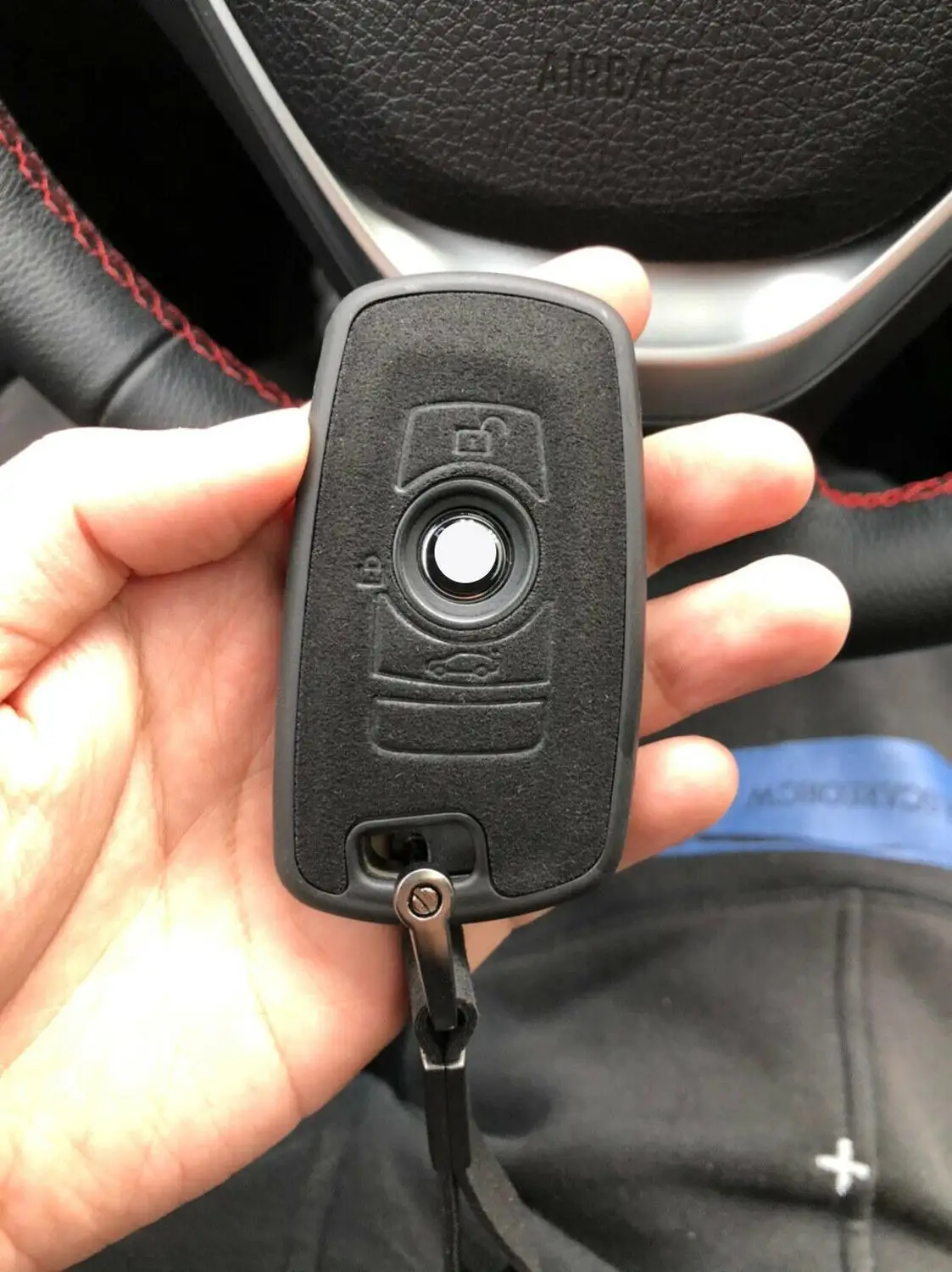 M Style Fine Suede Leather+TPU Car Key Fob Case Cover Holder Protect For BMW 520 525 F10 F30 F18 118i 320i 1 3 5 7 Series X3 X4 |