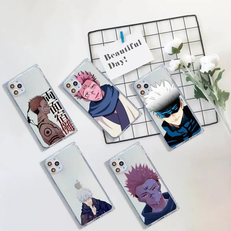 

Jujutsu Kaisen japan Anime Phone Case Transparent for iPhone 7 8 11 12 se 2020 mini pro X XS XR MAX Plus