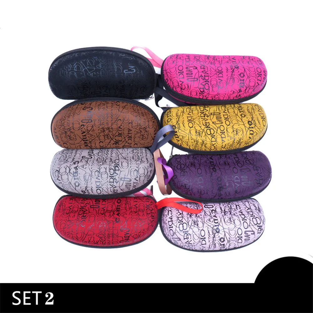 

Black Zipper Box Hard Eyewear Glasses Carry Bags Compression-Resistant Zipper Glasses Case Oxford Cloth Sports Sunglasses Case