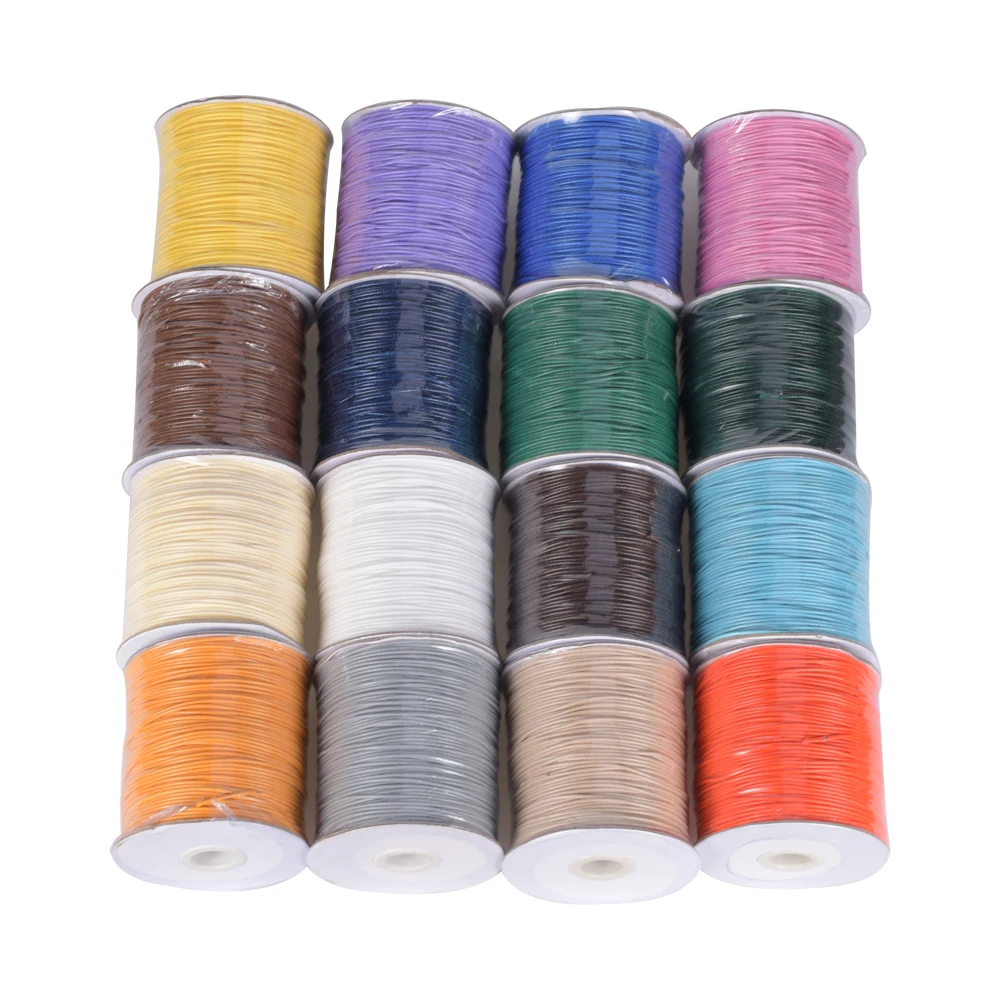 

10Meter 20 Colors PU Leather Line Waxed Cord Cotton Thread String Strap Necklace Bracelet Diy Ropes For Jewelry Making Supplies