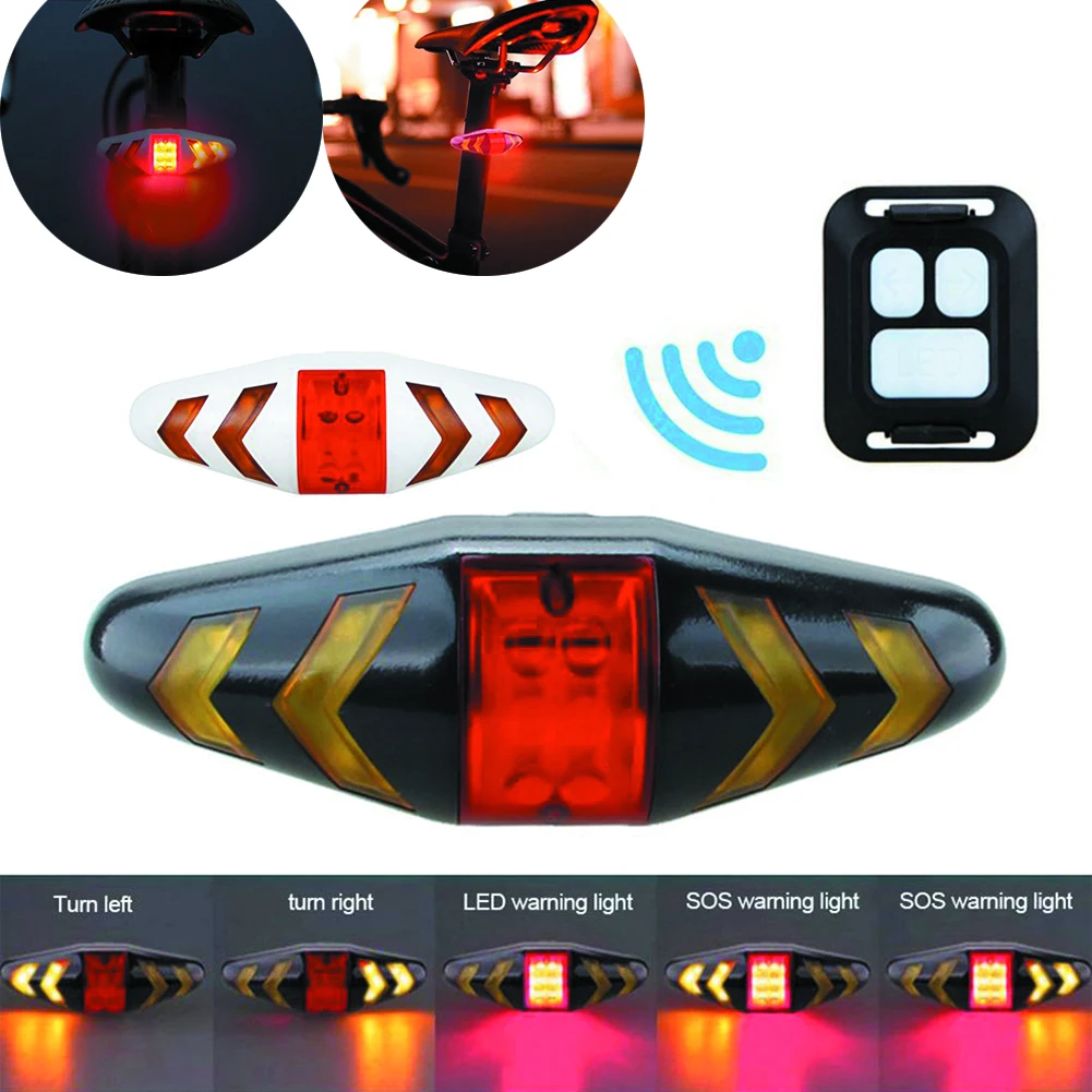 

Bike Turning Signal Wireless Remote Mountain Bike Taillights Cycling Lights Remote Control LED Warning Lamp Flashing Headlights