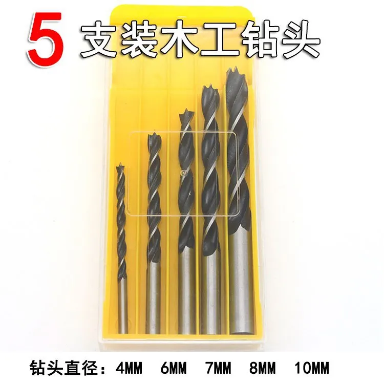 

Carpenter's straight shank twist drill, wood, wood, hole opening, hole expanding, drilling, household tool, three points