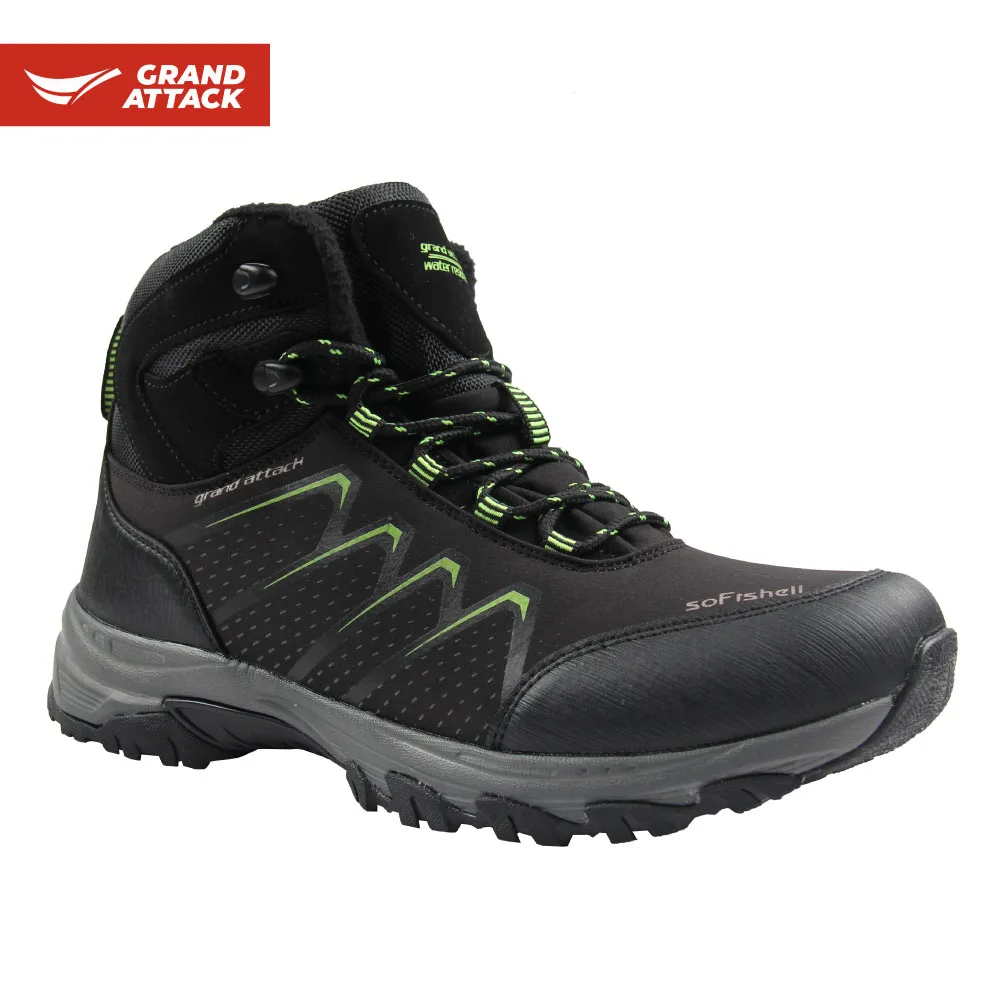 Grand Attack Men's Brand Work Boots Sneakers Super Cotton Waterproof Leather Outdoor Male Hiking Boot Shoes полусапожки | Обувь