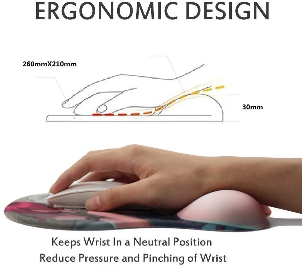 3D коврик для мыши с ягодицами и Луффи ророноа Зоро мягкий игровой отдых запястья