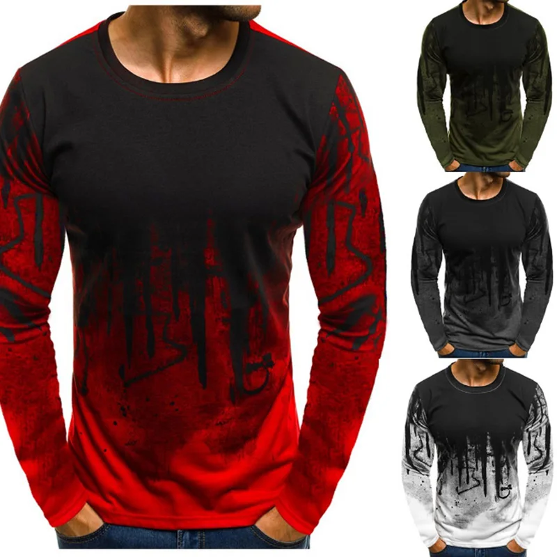 Футболка мужская с длинным рукавом и круглым вырезом 1 шт.|Мужские футболки| |