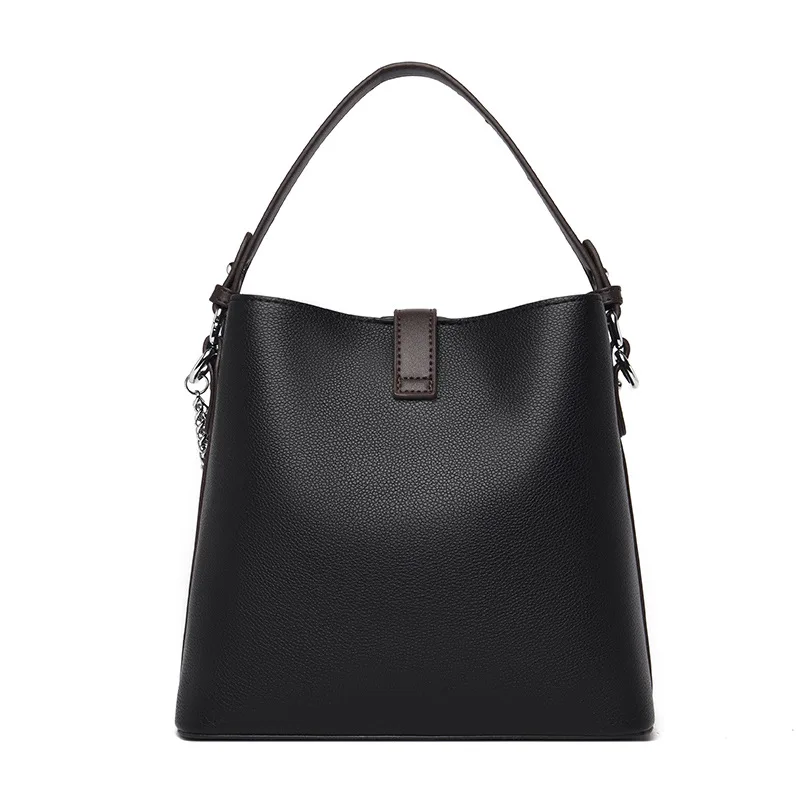 

Bag women 2021 new leisure handbag bucket bag popular fashion women's straddle shoulder bag simple retro Pu women's bag