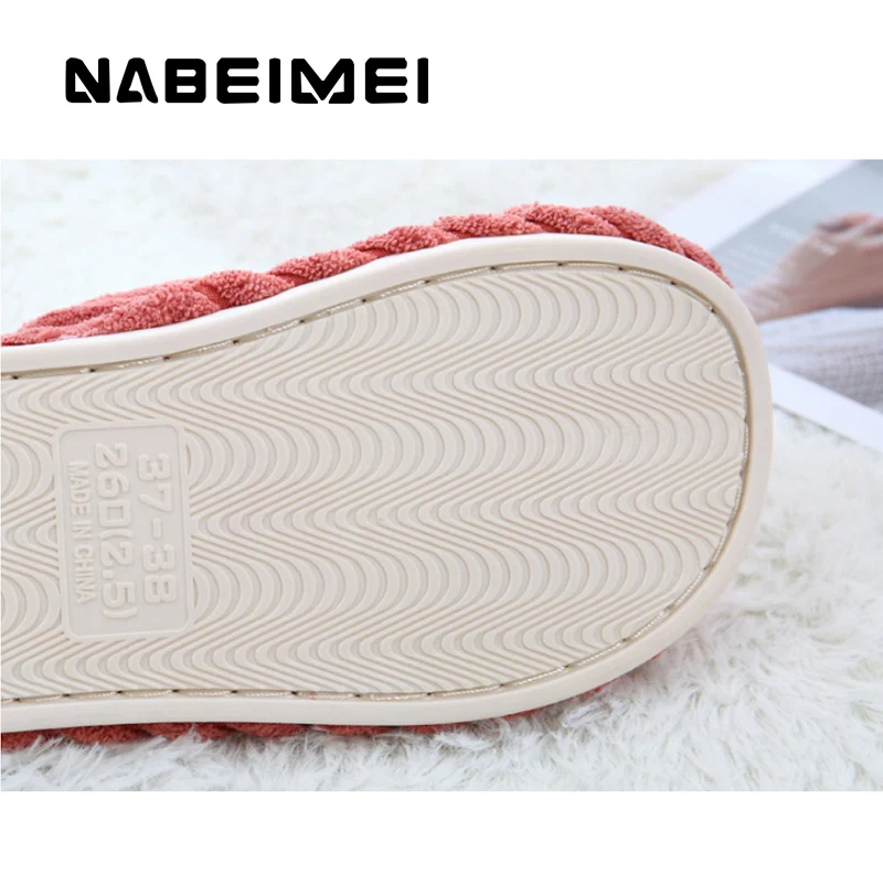 

Home slippers for men corduroy cheaper designer short plush winter slippers men warm comfortable non-slip male slippers