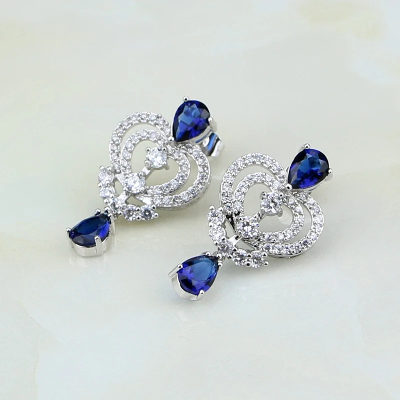 Комплект из колье и серёг с фианитом|necklace set|pendant necklace setjewelry wedding |