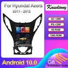Kaudiony автомобильный мультимедийный плеер, экран 10,4 дюйма, Android 10,0, 6 ГБ + 128 ГБ, для Hyundai Azera, DVD, радио, GPS-навигация, стерео, 4G 2011 - 2012