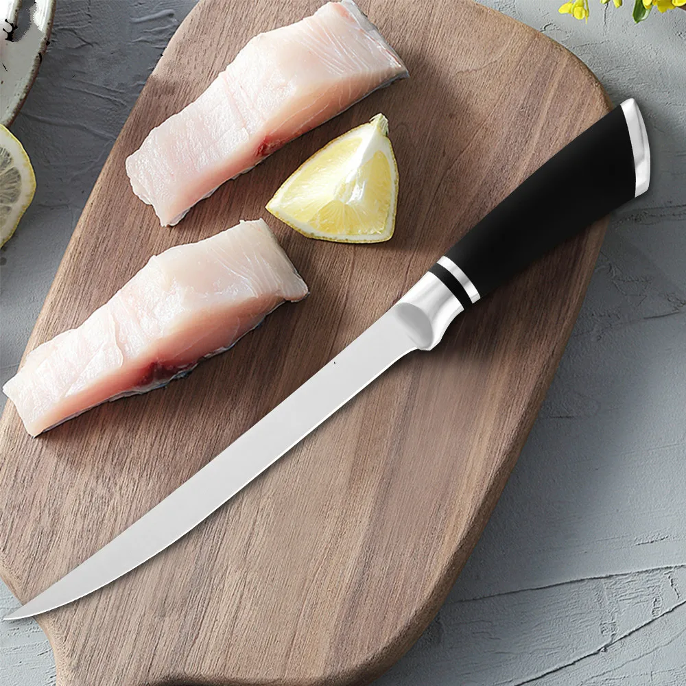 Филе нож 7 дюймов Quliaty из нержавеющей стали для обвалочного мяса сырой рыбы филе
