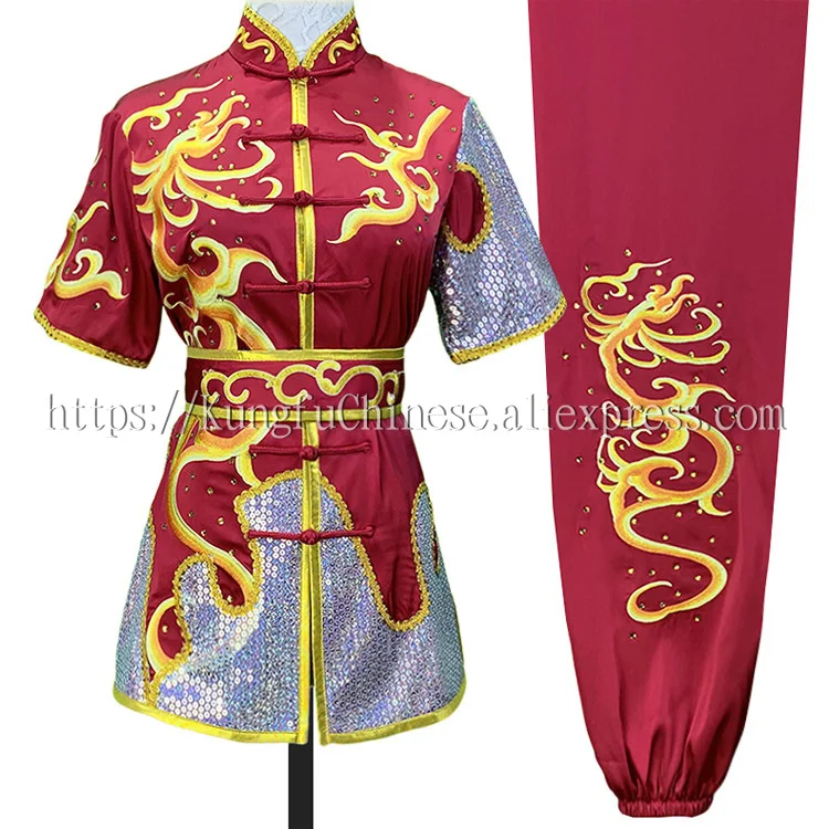 Новая китайская форма Wushu для кунг-фу одежда костюм боевых искусств чанцюань с