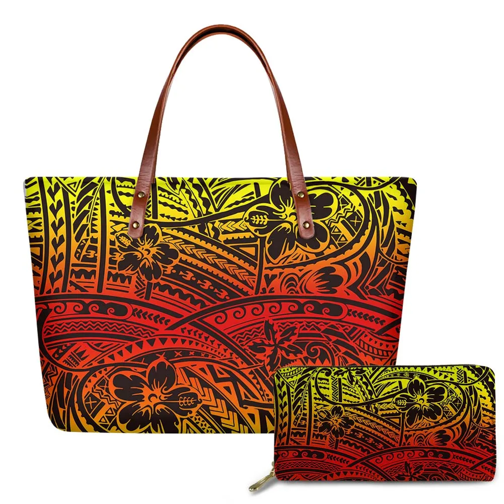 

Women PU Leather Shoulder Bags Purse Set Handbags Large Capacity for Ladies Bohemia Strips Pattern Travel Shopping Tote Bag 2021